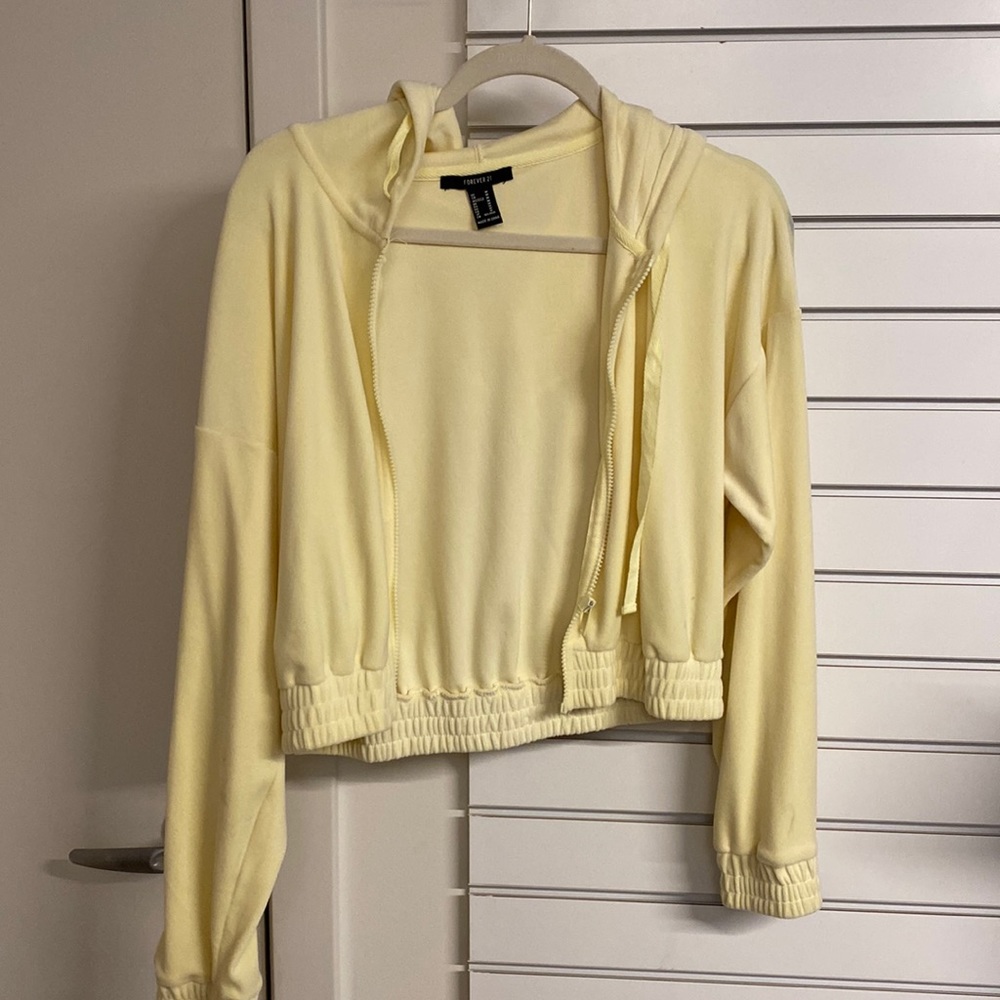 Pastel Yellow zip up jacket